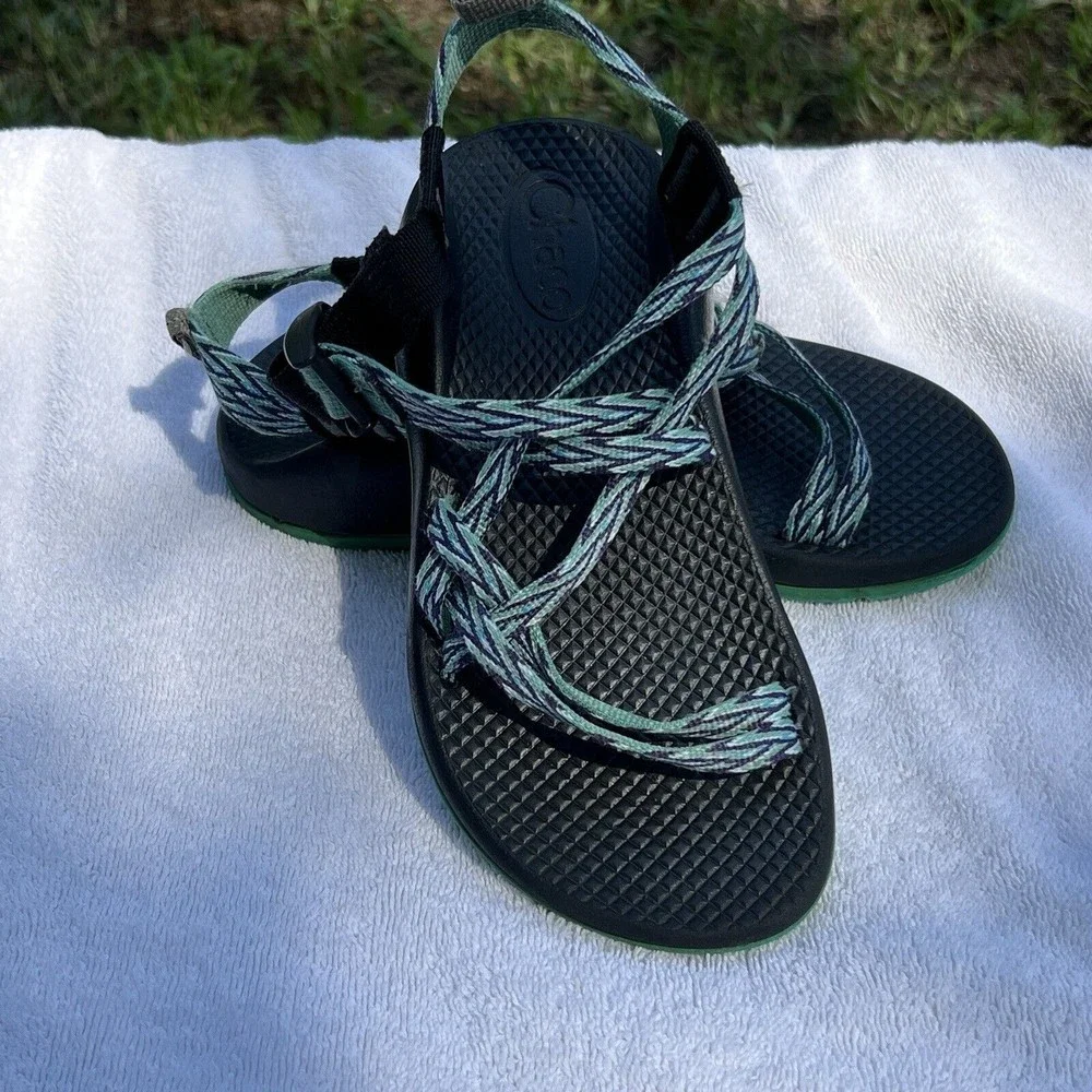Chaco Sandals Youth Girls Size 2 Green Slip on Strap‎ Shoes Sport Hiking Casual